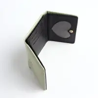 Кошелёк &laquo;Цветочек&raquo;, маленький, для девочки, на кнопке, зелёный