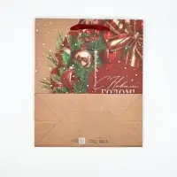 Набор пакетов крафтовых &laquo;Новогоднее настроение&raquo;, 5 шт., 23&times;27&times;11.5 см