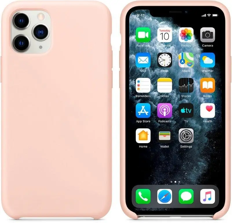 Чехол iPh 11 Pro Max Silicon Case 100% ORG Pink Sand (c LOGO)