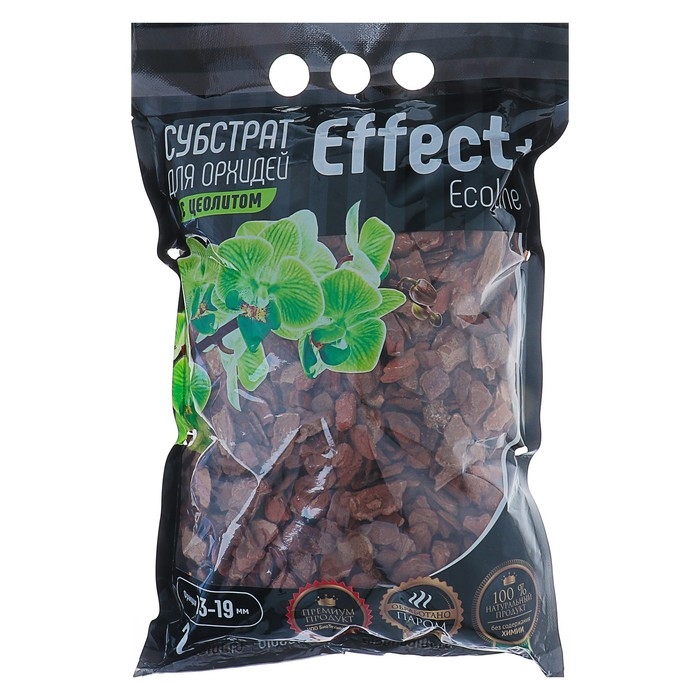 Субстрат для орхидей Effect+™ Eco line 13-19 мм, с цеолитом, 2 л Субстрат для орхидей Effect+™ Eco line 13-19 мм, с цеолитом, 2 л