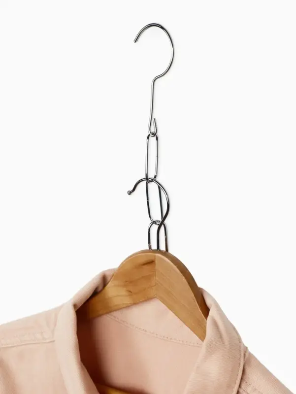 Цепочка-держатель для плечиков, звенья 4&times;2 см, L=110 см, цвет хром