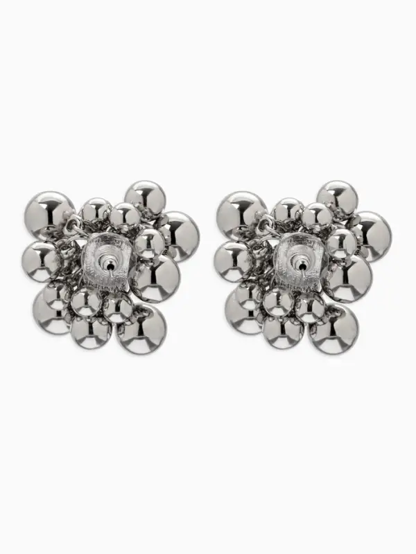 Серьги металл &laquo;Молекула&raquo;, цвет серебро