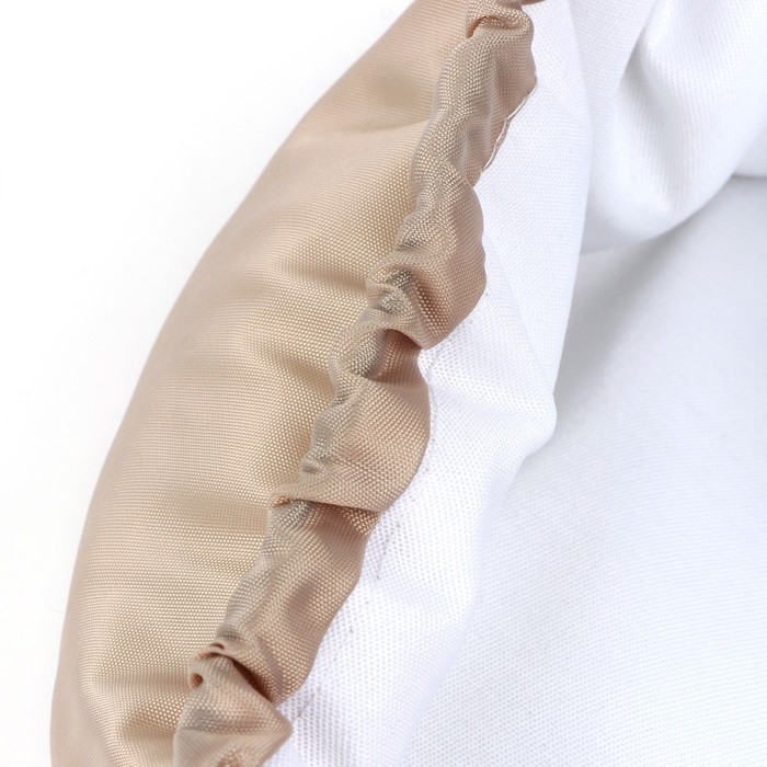 Лежанка для кошек и собак двусторонняя бежевая, 50-30х12 см Лежанка для кошек и собак двусторонняя бежевая, 50-30х12 см