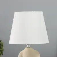 Лампа настольная RISALUX &laquo;Пузан&raquo;, 40 Вт, Е14, бежевая, 19.5&times;19.5&times;34 см