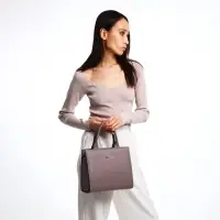 Сумка женская тоут TEXTURA на молнии, 22&times;11&times;22 см, капучино