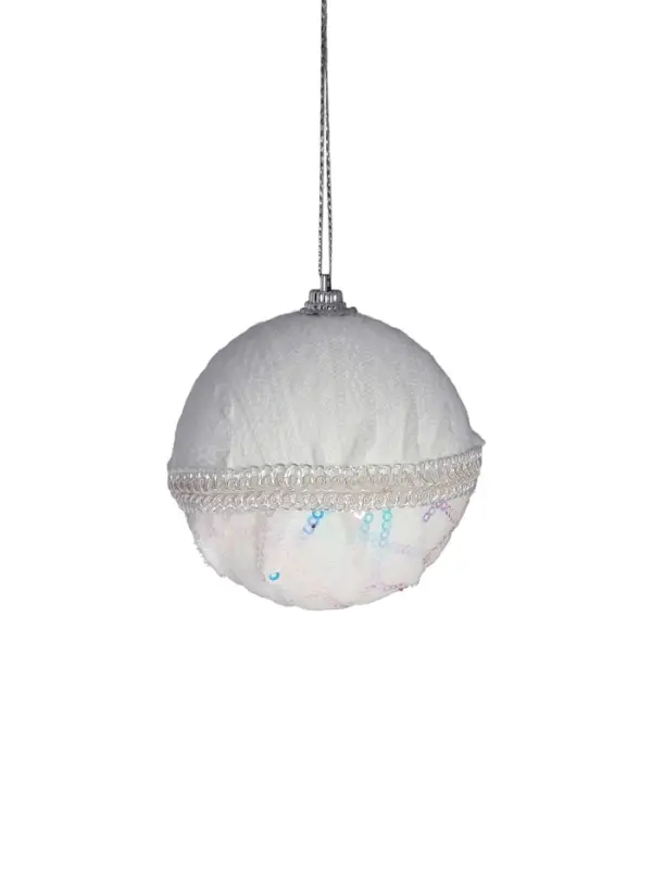 Ёлочные игрушки &laquo;Нежность&raquo;, шары новогодние, d=8 см, набор 3 шт., белый