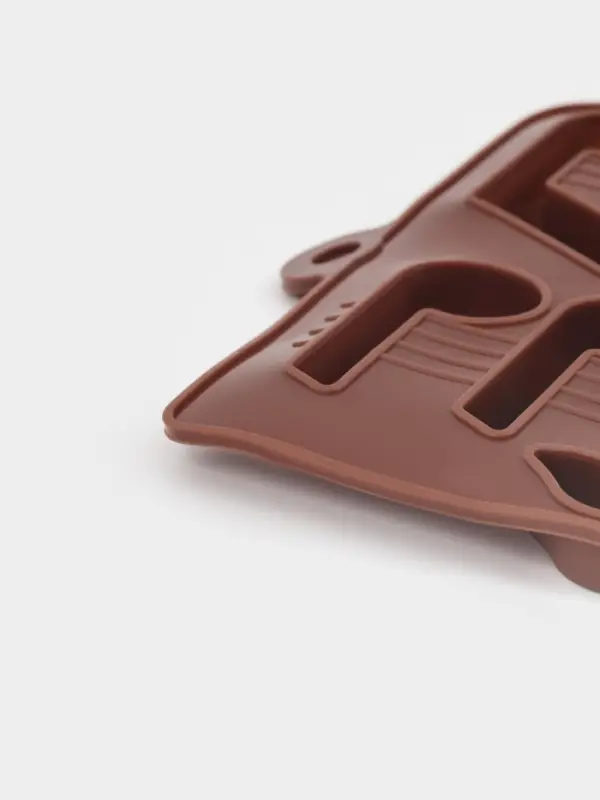 Форма для шоколада Доляна &laquo;Ноты&raquo;, силикон, 19.5&times;12&times;1 см, 15 ячеек (4.2&times;2.2 см), коричневый