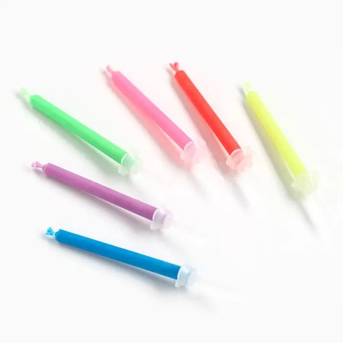 Свечи для торта, 6 штук, с цветным пламенем, Принцессы