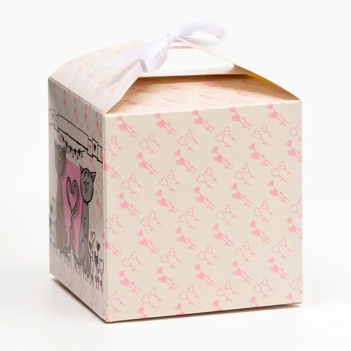 Коробка складная квадратная «От всей души», 10×10×10 см