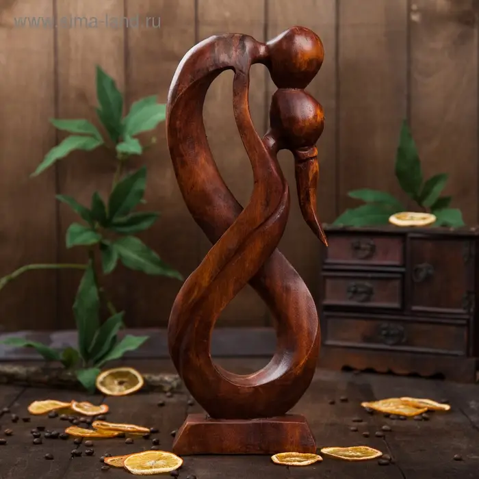 Сувенир дерево "Пара Бесконечность" коричневый цвет 40х14х4,5 см Сувенир дерево "Пара Бесконечность" коричневый цвет 40х14х4,5 см