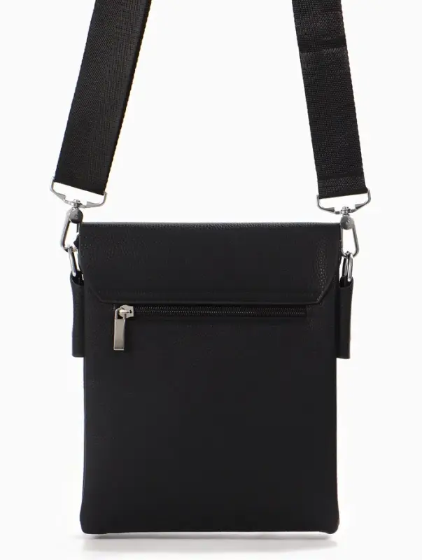 Сумка планшет муж, 19*2*23, 2 отд на молнии,  н/карм, длин рег ремень, черный