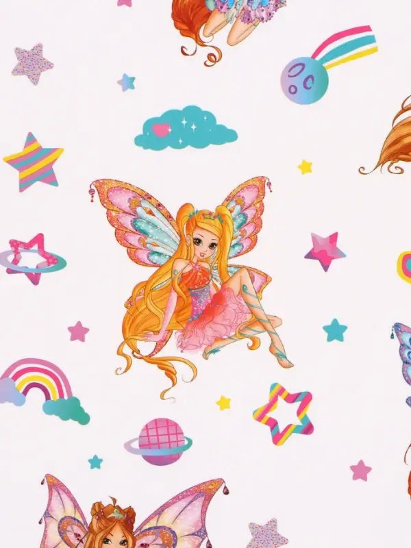 Бумага упаковочная глянцевая &laquo;Клуб Винкс&raquo;, 70&times;100 см