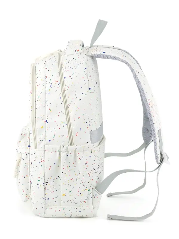 Рюкзак школьный для девочки &laquo;Краска&raquo;, 4 кармана, 31&times;13&times;48 см, белый