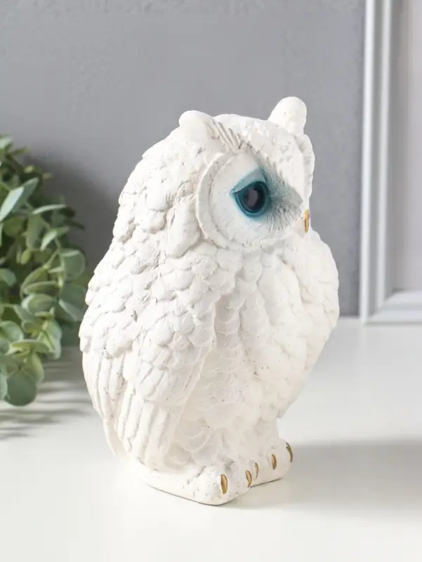 Копилка для денег &laquo;Филин Филя&raquo;, 13&times;13&times;20 см, белый