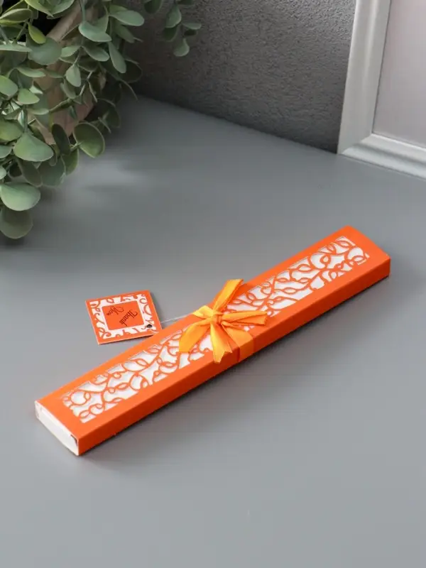 Веер складной h=21 см &laquo;Моноцвет&raquo;, в коробке, оранжевый