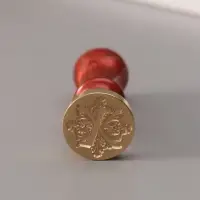 Печать для сургуча с пластиковой ручкой &laquo;Буква X на вензеле&raquo;, 2.5&times;2.5&times;6.3 см
