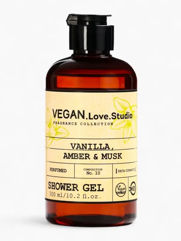 Набор женский VEGAN.Love.Studio  Набор женский VEGAN.Love.Studio "Vanilla, Amber, Musk": гель для душа 300 мл + крем-лосьон 150 мл 10