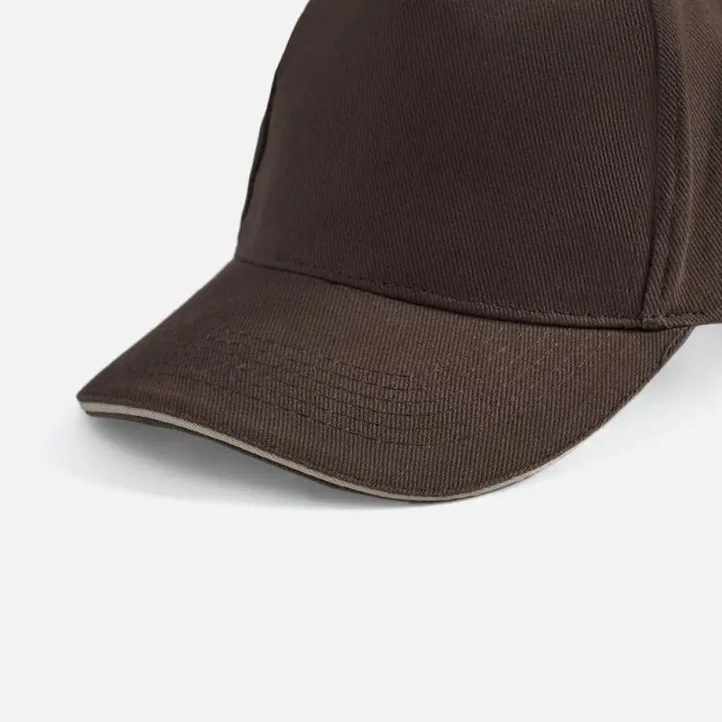 Бейсболка Long Beach, коричневая с бежевым