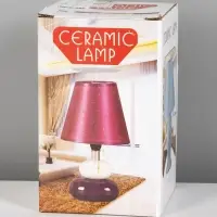 Лампа настольная RISALUX &laquo;Персик&raquo; E14, 40 Вт, розовая, 24 см