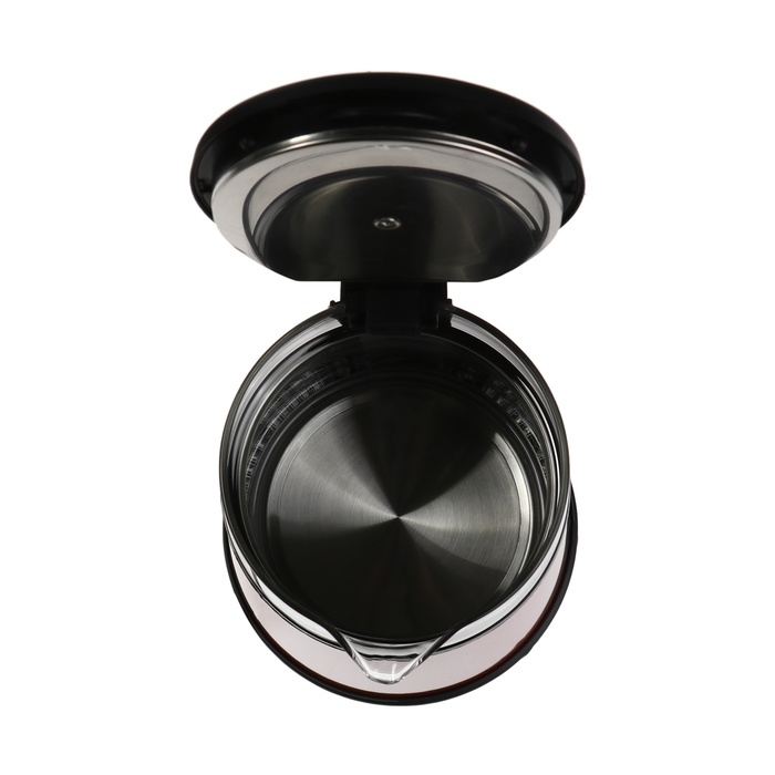 Чайник электрический Energy E-200, металл, колба стекло, 1.2 л, 1350 Вт, красный Чайник электрический Energy E-200, металл, колба стекло, 1.2 л, 1350 Вт, красный