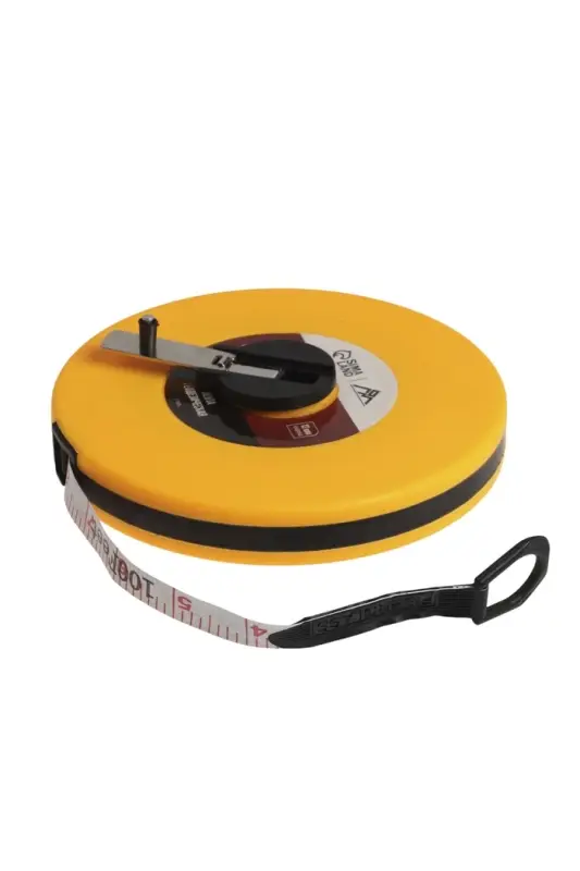 Рулетка геодезическая ЛОМ, фиберглассовая лента, закрытый корпус, 30 м &times; 13 мм