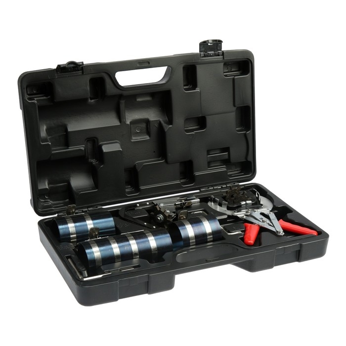 Набор для установки поршней ТУНДРА, оправки 53-175 мм, клещи для установки колец и очистки Набор для установки поршней ТУНДРА, оправки 53-175 мм, клещи для установки колец и очистки