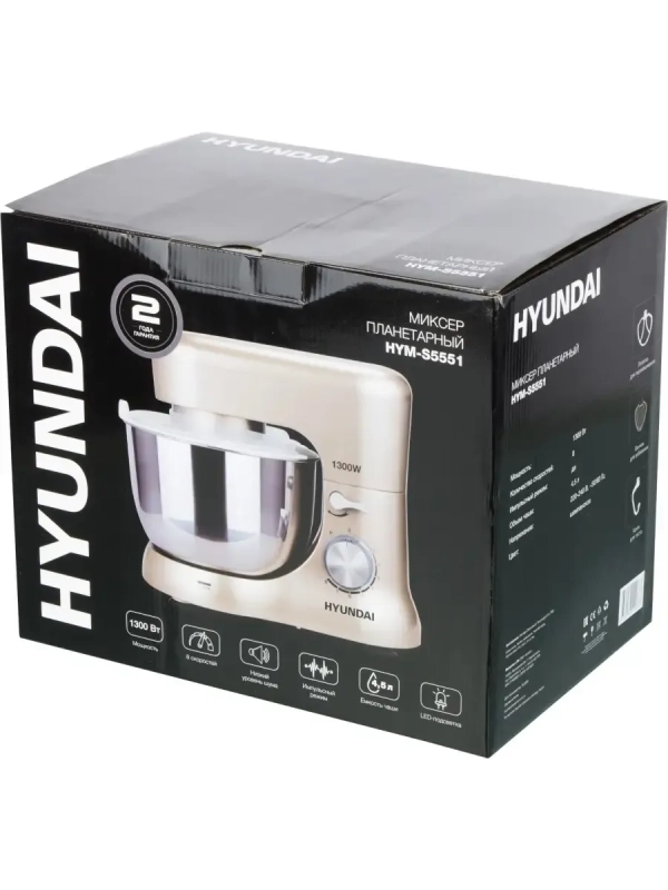 Миксер планетарный HYM-S5551 1300Вт бежевый Миксер планетарный HYM-S5551 1300Вт бежевый