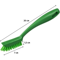 Щетка для чистки мелких деталей FBK 200мм узкая зеленая 50150-5