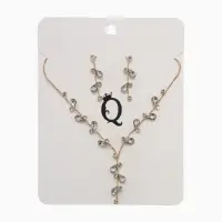 Набор 2 предмета: серьги, колье &laquo;Изумление&raquo;, цветение, белый в золоте, 42 см