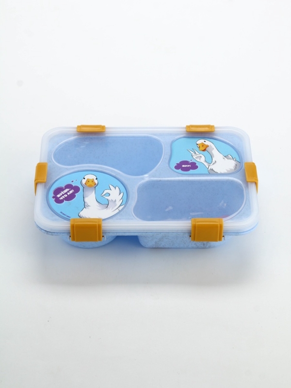 Ланч - бокс с 4 секциями «Наслаждаюсь», 23 х 17 х 5,5 см, голубой