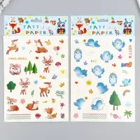 Переводные тату на тело цветные «Птицы. Олешки», 24×14.5 см, МИКС