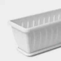 Ящик балконный для цветов &laquo;Фелиция&raquo;, 7 л, 40&times;18&times;16 см, пластиковый, цвет мраморный