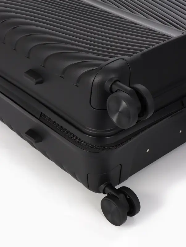 Чемодан на колёсах, 24", кодовый замок, 40&times;24&times;65 см, чёрный