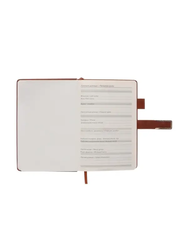 Ежедневник недатированный формат А5, с хлястиком, 128л, линия, пвх, Коричневый Ежедневник недатированный формат А5, с хлястиком, 128л, линия, пвх, Коричневый