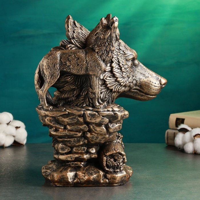 Фигура "Волк" 24х22х33см, бронза