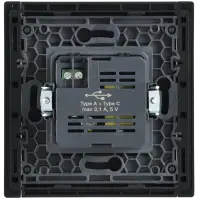 FORTE&PIANO Розетка USB A+C 3,1А FP150 черный IEK