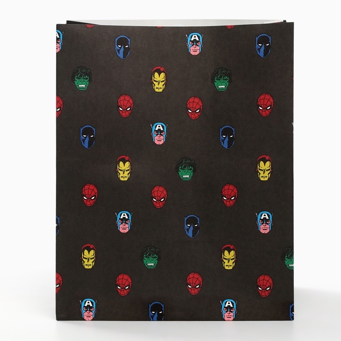 Набор крафтовых пакетов со стикерами, Мстители, 18х22х12 см Набор крафтовых пакетов со стикерами, Мстители, 18х22х12 см