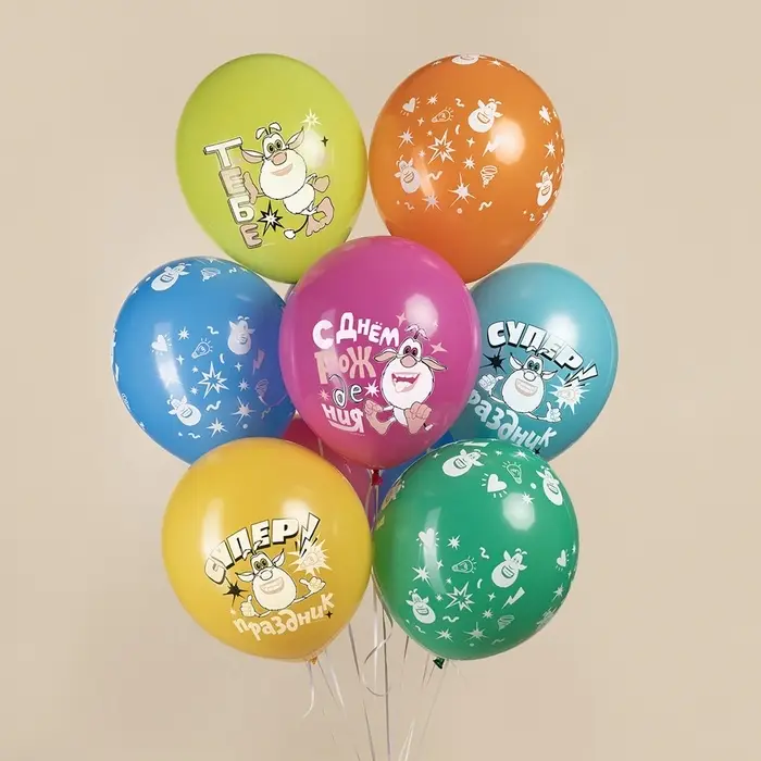 Воздушные шары латексные 12" «Буба», 25 шт., МИКС