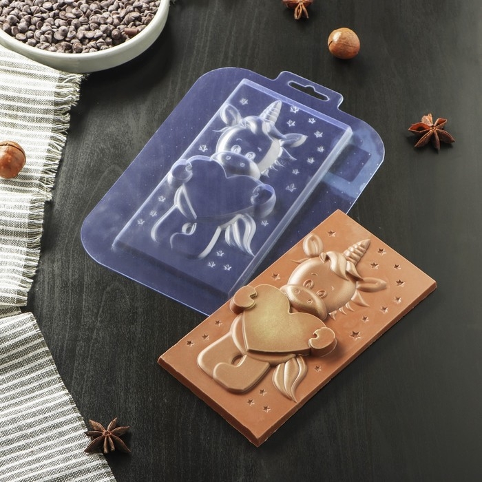 Форма для шоколада «Мечтая о любви», пластик, прозрачная Форма для шоколада «Мечтая о любви», пластик, прозрачная