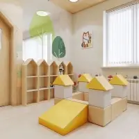 Мягкий игровой комплекс &laquo;Крепость&raquo;, пастельные цвета