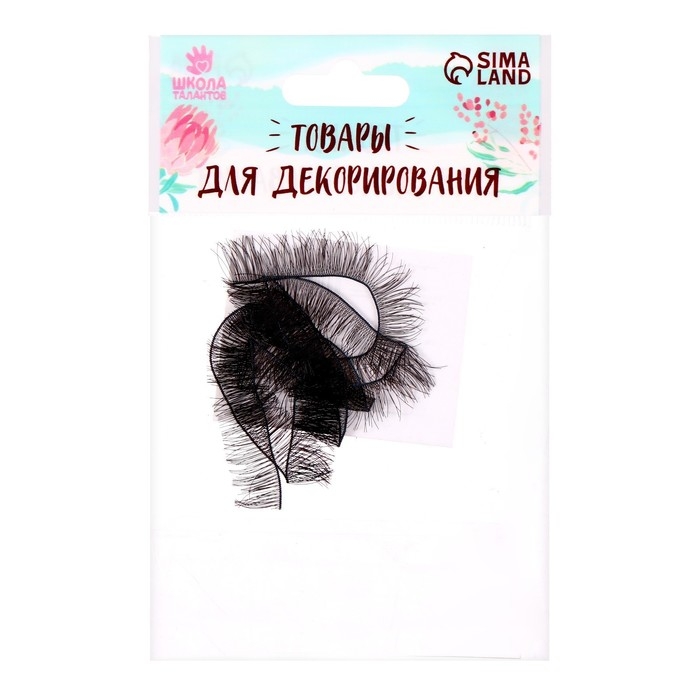 Реснички, набор 2 шт., размер 1 шт. — 20 × 1,2 см, цвет чёрный Реснички, набор 2 шт., размер 1 шт. — 20 × 1,2 см, цвет чёрный