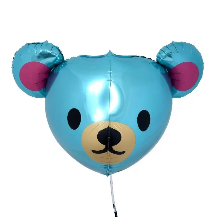 Воздушный шар фольгированный 23 Воздушный шар фольгированный 23" «Голова мишки», фигура, голубой