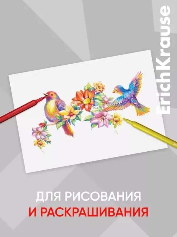 Фломастеры 18 цветов ErichKrause light, в футляре с европодвесом