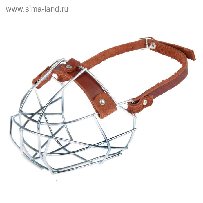 Намордник металлический Зооник №Б (боксер), ДС 9,5 см, ОМ 39 см, микс Намордник металлический Зооник №Б (боксер), ДС 9,5 см, ОМ 39 см, микс