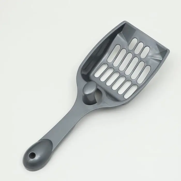 Туалет для кошек &laquo;Сима&raquo;FIX, 30&times;39&times;13.5 см, с бортом, сеткой и совком, пластик, серый, совок МИКС