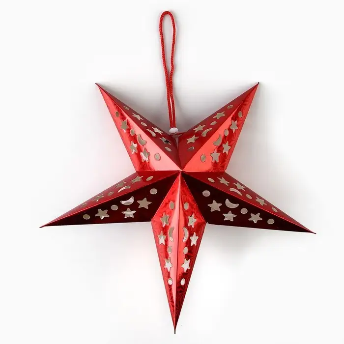 Звезда интерьерная с гирляндой модель G-15 Звезда интерьерная с гирляндой модель G-15 "Бой курантов", 45 х 45 см