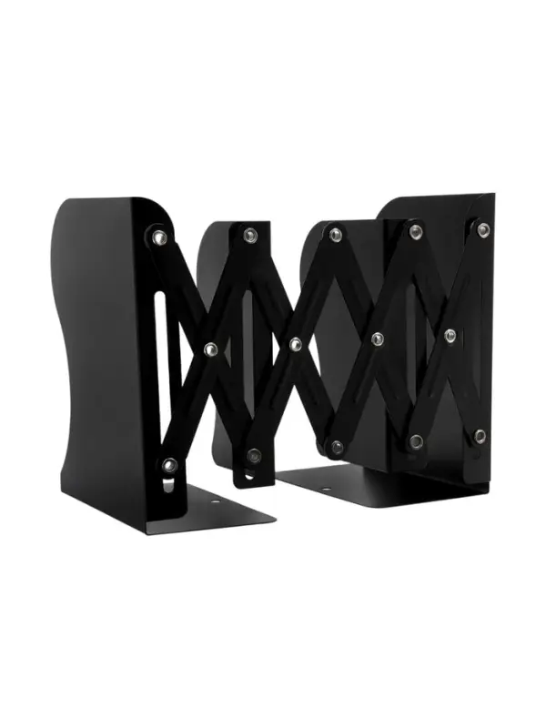 Подставка для книг раздвижная 3 отделения, металл, черная