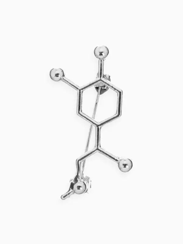 Брошь &laquo;Молекула&raquo;, цвет серебро
