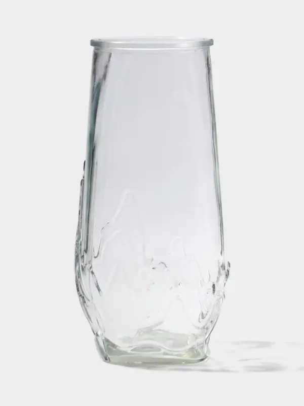 Ваза стекло настольная "Мариба" 22х10,5 см, прозрачный