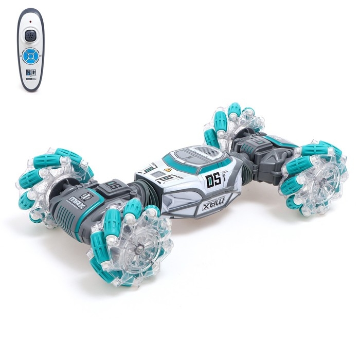 Машинка - перевертыш HYPER, управление жестами гиропульт, работает от аккумулятора, цвет зелёный Машинка - перевертыш HYPER, управление жестами гиропульт, работает от аккумулятора, цвет зелёный